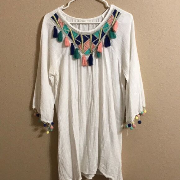 ❤️Velzera Tassel & Pom Pom Dress/Cover-Up - Picture 1 of 5